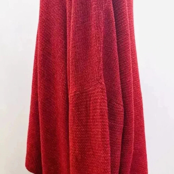 NWT SONOMA Women Long Sleeve V-Neck Pullover Oversized Red Sweater Plus Size 3X - Picture 7 of 11